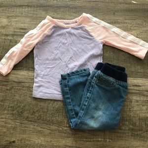 Cat & Jack jeans and long sleeve